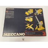 A VINTAGE MECCANO SET 3 '200 PARTS FOR REAL WORKING FUN' IN ORIGINAL BOX