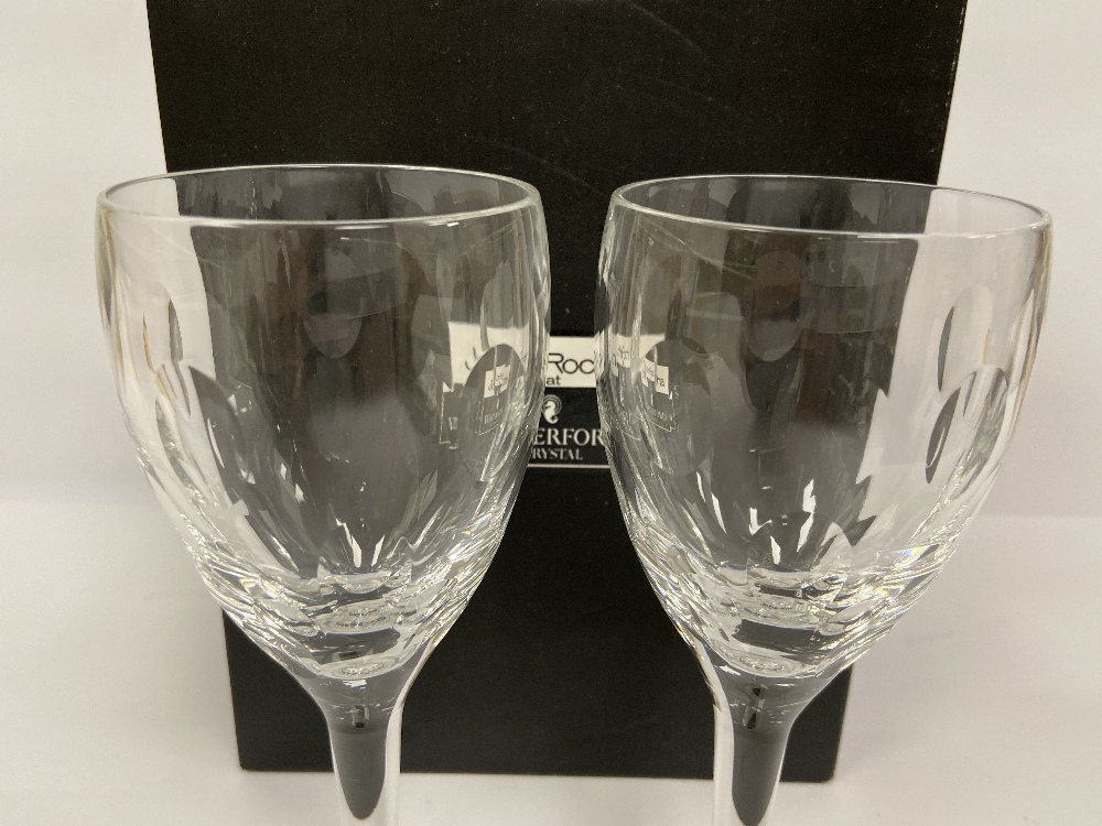 A PAIR OF JOHN ROCHA AT WATERFORD CRYSTAL "IMPRINT" WHITE WINE GLASSES, 114681, IN ORIGINAL BOX, - Image 4 of 4