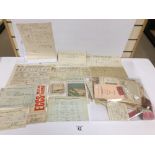 A COLLECTION OF VINTAGE RAILWAY EPHEMERA, INCLUDING TICKETS, PAPERWORK RELATING TO THE GREAT