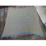 A 1960S WELSH BLANKET HONEYCOMBE DESIGN 170X 180CMS