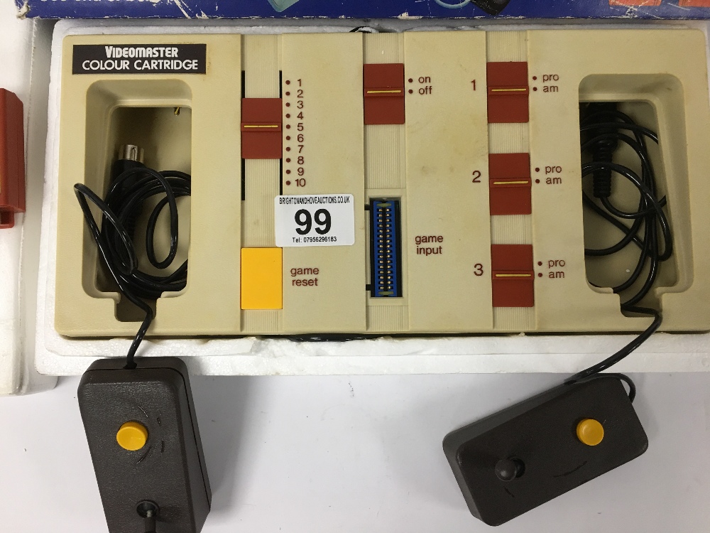 A VINTAGE VIDEOMASTER COLOUR CARTRIDGE HOME TV GAMES CONSOLE IN ORIGINAL BOX - Image 2 of 4