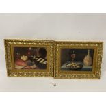 TWO TRADITIONAL PRINTS IN GILT FRAMES, 38CM WIDE