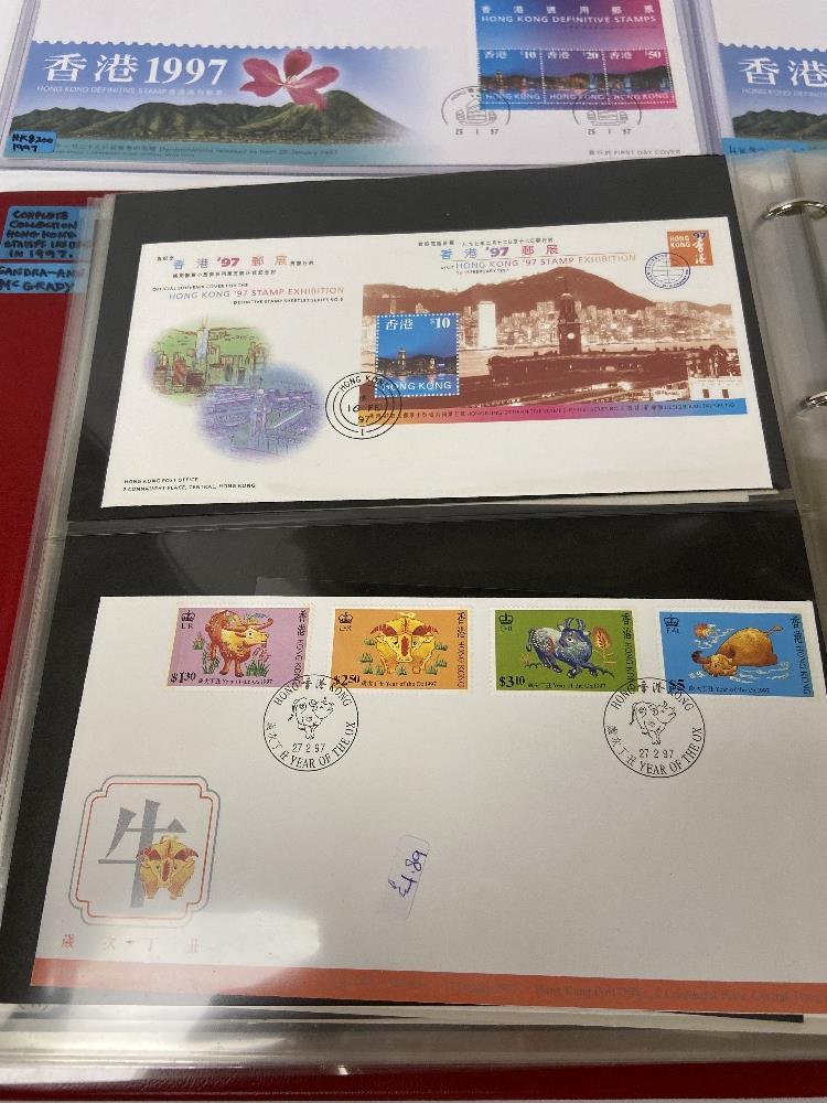 A FIRST DAY COVER ALBUM CONTAINING COVERS FROM HONG KONG, INCLUDING NUMEROUS RELATING TO HANDOVER OF - Image 3 of 8