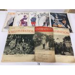 A GROUP OF FRENCH WAR MAGAZINES FROM WWI AND WWII, INCLUDING LA VIE PARISIENNE 1915, L'