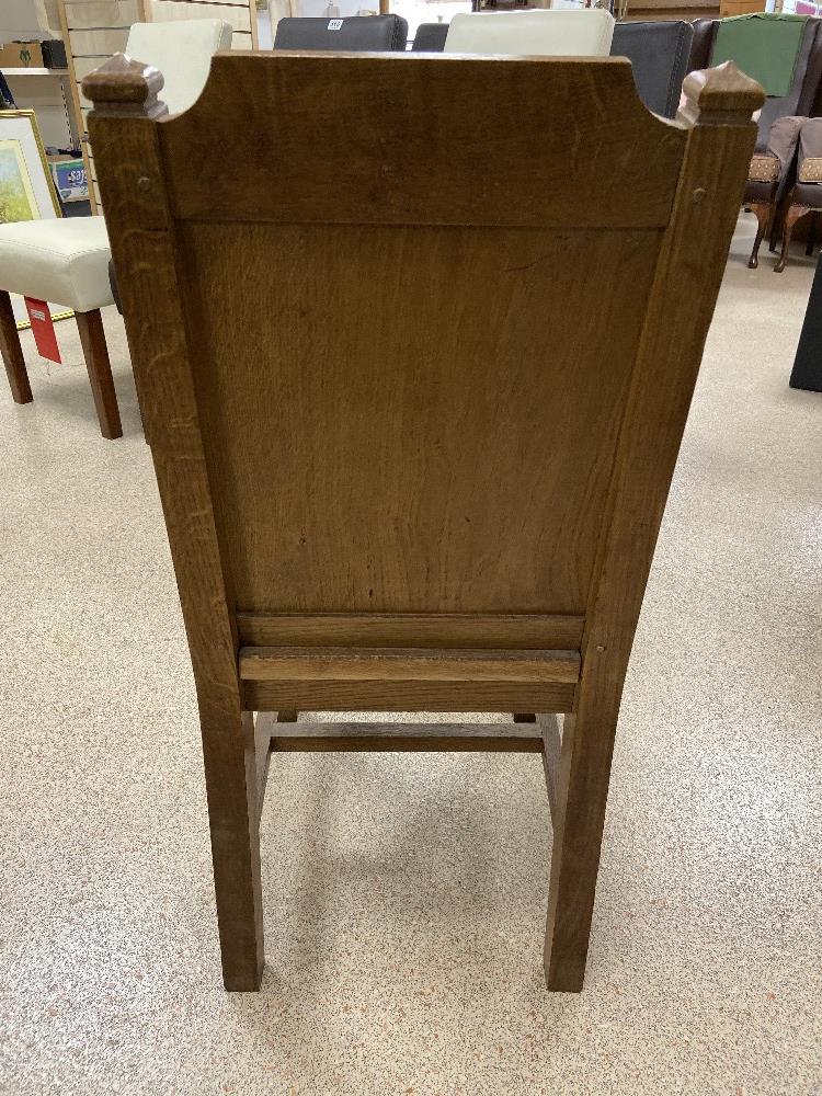 AN OAK CHAIR WITH RELIGIOUS SCRIPT FROM UPPERTON CONGREGATIONAL CHILDREN'S CHURCH 1947 -1954 - Image 3 of 4