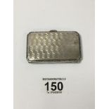 AN 800 GRADE SILVER CIGARETTE CASE OF RECTANGULAR FORM WITH CAST BORDER, 45.4G