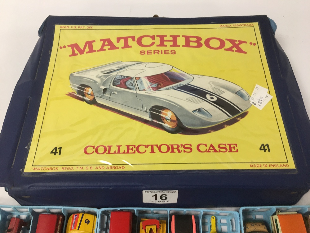 A MATCHBOX SERIES 41 COLLECTORS CASE CONTAINING NUMEROUS DIECAST VEHICLES, MOST BY LESNEY OR - Image 2 of 2