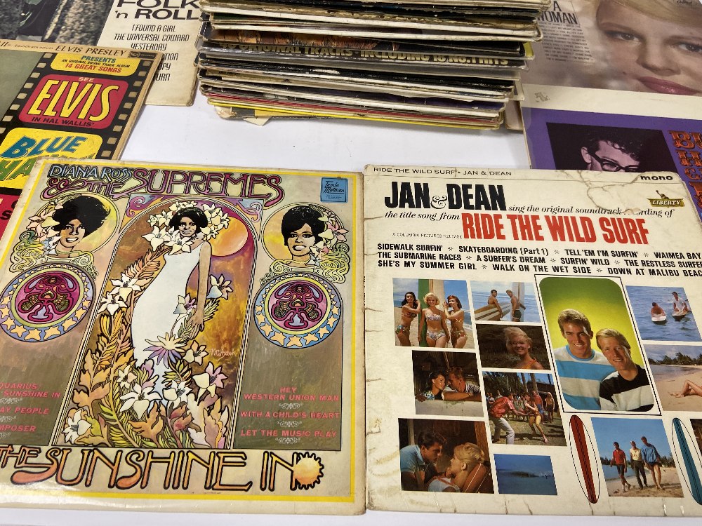 AN ASSORTMENT OF VINTAGE VINYL RECORDS ALBUMS, INCLUDING ELVIS, DIANA ROSS AND MORE - Image 3 of 4