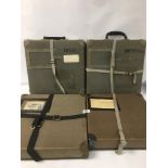 FOUR VINTAGE FILM REEL SPOOL CASES