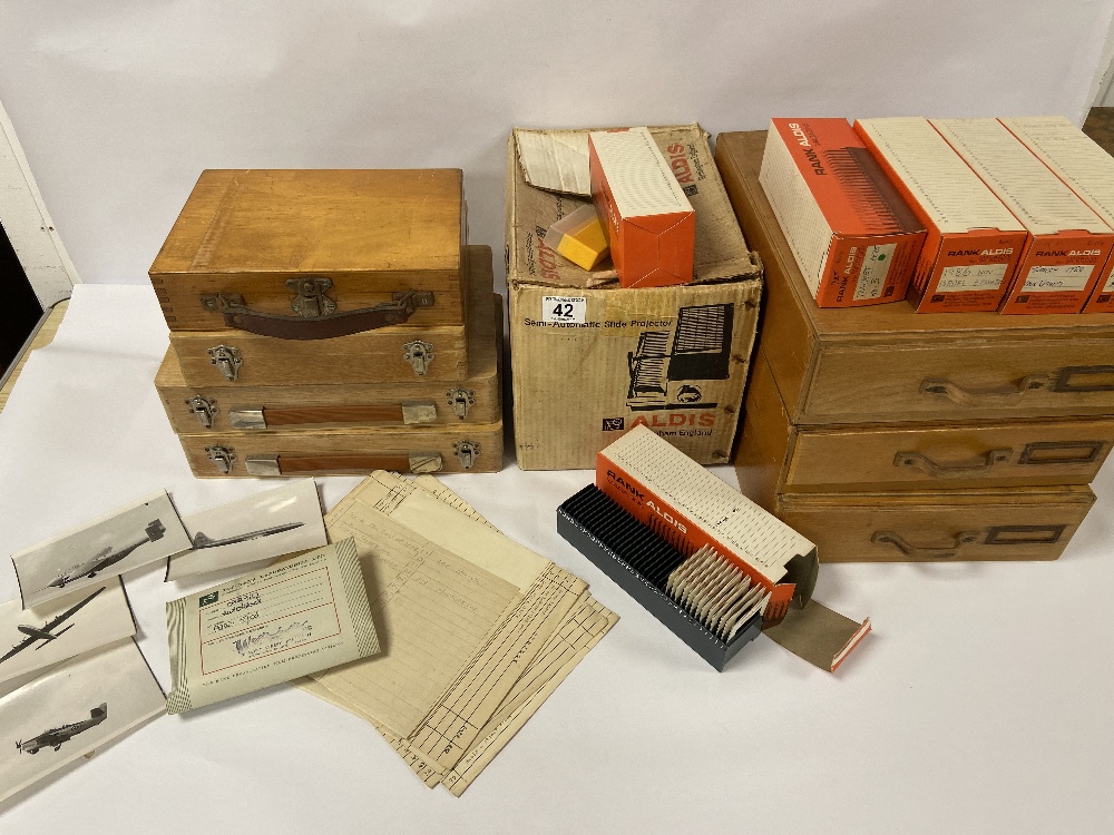 AN EXTENSIVE COLLECTION OF VINTAGE PROJECTOR SLIDES, INCLUDING KODAK, RANK ALDIS MAGAZINES, ILFORD