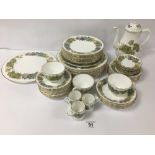 A LARGE QUANTITY OF ROYAL WORCESTER VINE HARVEST CHINA INCLUDING SIX COFFEE CUPS AND SAUCERS