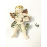 A VINTAGE PLASTIC WALL HANGING FIGURE OF CUPID, MADE IN ITALY, 20.5CM LONG