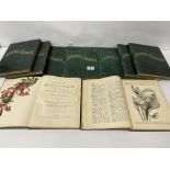 NINE EDITIONS OF THE ILLUSTRATED DICTIONARY OF GARDENING BY GEORGE NICHOLSON