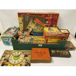 A QUANTITY OF VINTAGE TOYS INCLUDING CHIBBY BUNNY THE CHEERLEADER, AIRFIX FILM STRIP PROJECTOR AND