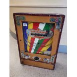 1950S ARCADE MACHINE BRYANS ( ELEVENSES ) INCLUDING A COLLECTION OF OLD PENNIES