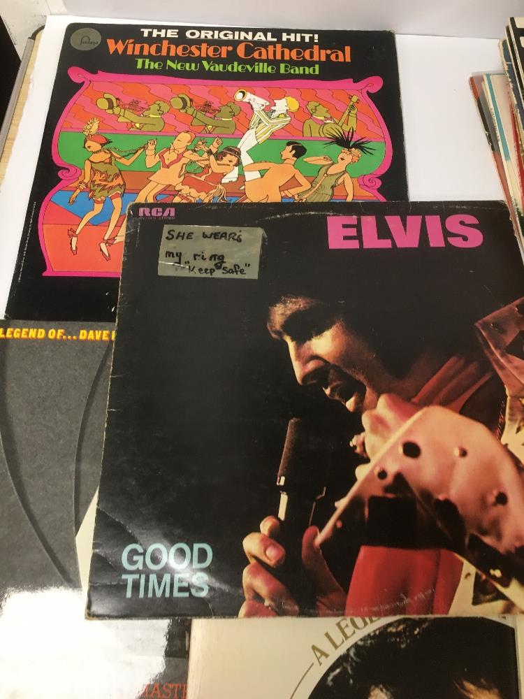 LARGE COLLECTION OF VINTAGE VINYL ALBUMS INCLUDING ELVIS, THE BEATLES AND MORE - Image 6 of 6