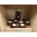 A 20TH CENTURY ROYAL GRAFTON BONE CHINA TEA/COFFEE SET, COMPRISING POT, CUPS, SAUCERS, MILK JUG