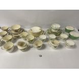 A QUANTITY OF ART DECO TEA WARE INCLUDING CUPS AND SAUCERS BY TAM WARE PANDORA AND AYNSLEY