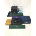 A COLLECTION OF ASSORTED WRISTWATCH BOXES, INCLUDING CORUM ADMIRALS CUP, BOUCHERON, GUCCI AND MANY