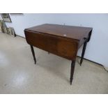 A 19TH CENTURY MAHOGANY PEMBROKE TABLE, 91CM WIDE BY 72CM HIGH