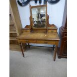 A VICTORIAN ASH DRESSING TABLE.