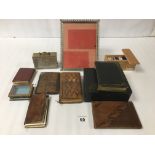 COLLECTABLES, INCLUDING LEATHER BOUND FRENCH PRAYER BOOKS DATING FROM 1913 WITH VINTAGE CARD