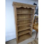 A COUNTRY PINE SHELF UNIT 189X103CMS