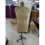 AN EARLY 20TH CENTURY DRESSMAKERS TAYLORS MANNEQUIN BY LEVINE OF LONDON/PARIS, PROV PAT 6977/50,