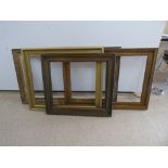 FOUR WOODEN FRAMES LARGEST 137X76.5CMS.