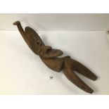 PRIVATE COLLECTION OF A BRIGHTON RESIDENT: AN ANTIQUE HARDWOOD CANOE PROW FROM VANUATU IN THE