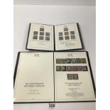 TWO HARRINGTON AND BRYNE PHILATELIC STAMP SETS IN FOLDERS; QUEEN VICTORIA'S USED STAMP COLLECTION