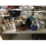 A LARGE COLLECTION OF ALCOHOL BRANDED CERAMIC POURING JUGS, INCLUDING GLENMORANGIE, BEEFEATER GIN,