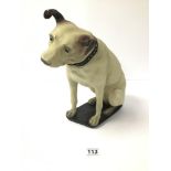 A RESIN FIGURE OF HMV'S NIPPER THE DOG, 35CM HIGH