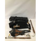 A CASED SET OF BAGPIPES (UNKNOWN IF COMPLETE)
