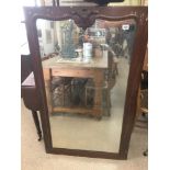 A MAHOGANY FRENCH MIRROR FORMERLY A WARDROBE DOOR