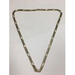 A 333 GRADE 8CT YELLOW GOLD FIGARO LINK CHAIN, 51.5CM LONG, 22.5G