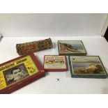 A GROUP OF VINTAGE TOYS, COMPRISING TWO JIGSAW PUZZLES, A MAGIC SET, LOTT'S BRICKS JUNIOR BUILDER