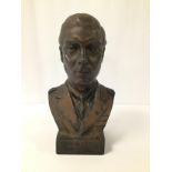 KING EDWARD THE EIGHTH, A BRONZED METAL BUST BY CRAFTSTONE LTD, DESIGNED L JENNINGS S, 29CM HIGH