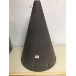 A METAL AIRCRAFT NOSE CONE 63CMS.