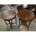 TWO ROUND OCCASIONAL FRENCH TABLES