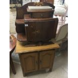 TWO FRENCH OAK CUPBOARDS.