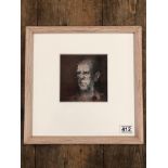 MICHAEL MCGUINNESS A PORTRAIT WATERCOLOUR ENTITLED "BRUCE" SIGNED TO LOWER RIGHT, FRAMED AND