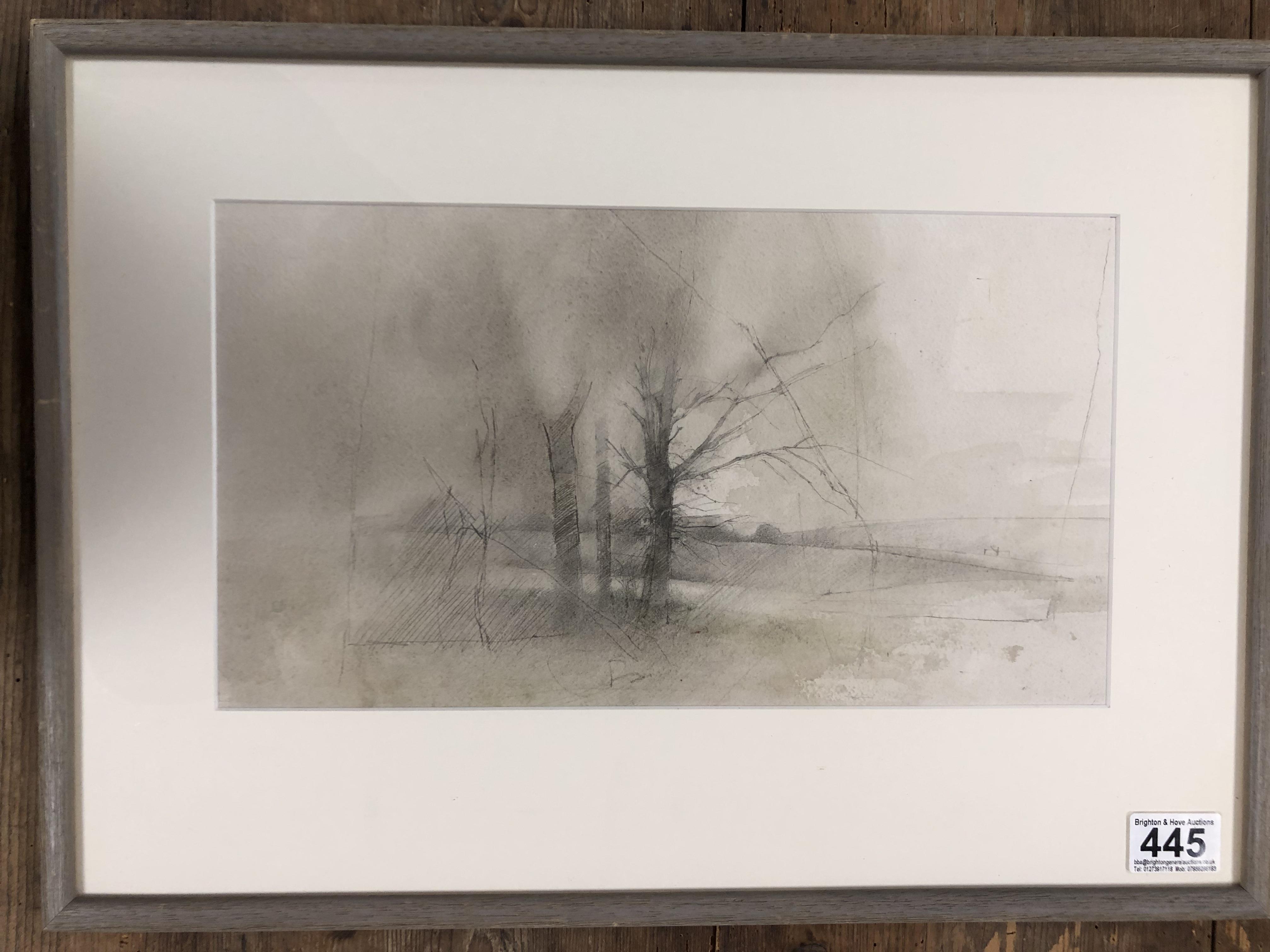 MICHAEL MCGUINNESS TWO PENCIL SKETCHES OF TREES AND WOODLAND UNSIGNED BUT ATTRIBUTED TO MICHAEL - Image 3 of 5