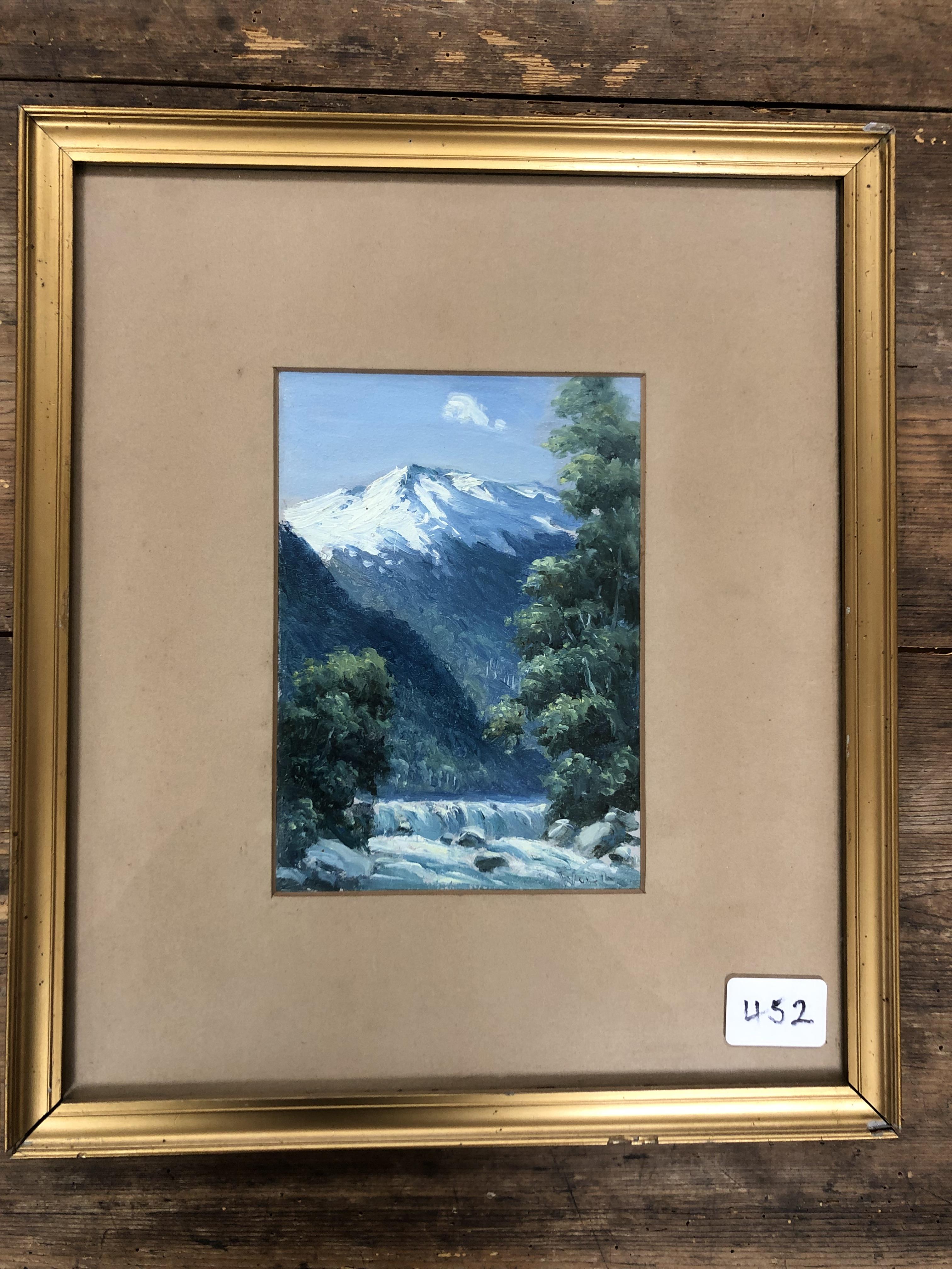 F VIAL (1900-, CHILEAN) TWO FRAMED AND GLAZED WATERCOLOUR STUDIES OF CHILEAN MOUNTAIN SCENE, OE WITH - Image 3 of 5