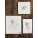 MICHAEL MCGUINNESS RWS THREE STUDIES OF 'ANDREW' UNSIGNED BUT ATTRIBUTED TO MICHAEL MCGUINNESS,