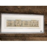 MICHAEL MCGUINNESS AN ARCHITECTURAL ILLUSTRATION IN PEN AND WATERCOLOUR OF A STATELY HOME UNSIGNED