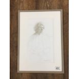 MICHAEL MCGUINNESS RWS A PENCIL STUDY OF AN OLDER WOMAN SIGNED TO LOWER RIGHT, FRAMED AND GLAZED