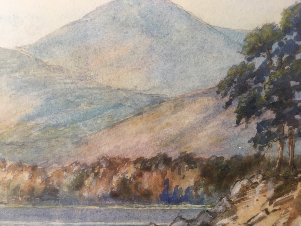 FRAMED AND GLAZED WATERCOLOUR TITLED ( FRIARS CRAG ) KESWICK SIGNED DOROTHY F SWEET 57 x 47 cms - Image 3 of 4