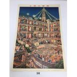A VINTAGE CHINESE PROPAGANDA CULTURAL REVOLUTION POSTER, MARKED 1965/66, MEASURES 77CM BY 53CM