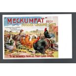 Advert card for ‘Meckumfat’ Sussex ground oats 1920s unused